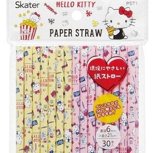 Skater- Hello Kitty paper straw-30 straws